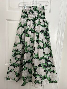 Hill House Delphine Nap Skirt in Black, White & Green